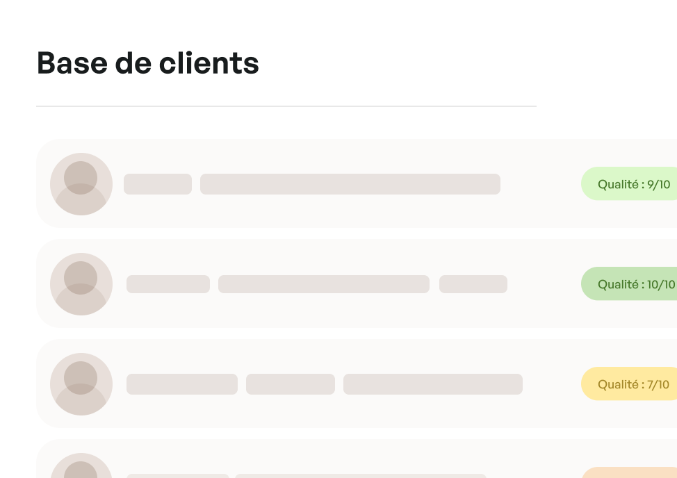 Messagerie - Base de clients et recontact