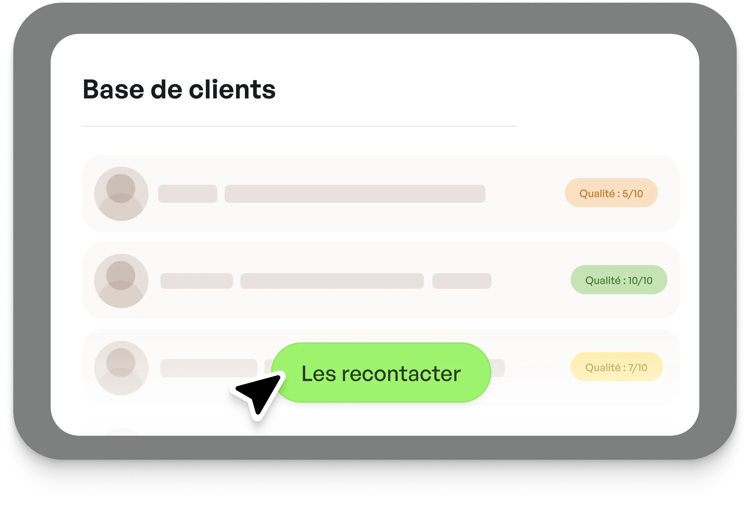 Messagerie - Base de clients et recontact